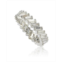 Suzy Levian New York Suzy Levian Sterling Silver White Cubic Zirconia Baguette Eternity Band Ring