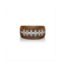 LuvMyJewelry Sterling Silver Hustle American Football Design Brown Rhodium Plated Band Men Ring