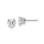 Chisel Stainless Steel Polished Heart CZ Stud Earrings