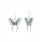 Caribbean Treasures Sterling Silver Large Abalone Butterfly Earrings