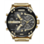 Diesel Mens Mr. Daddy 2.0 Gold-Tone Ion-Plated Stainless Steel Bracelet Watch 57mm DZ7333