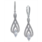 Eliot Danori Silver-Tone Marquise Crystal and Pave Drop Earrings