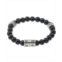 LEGACY for MEN by Simone I. Smith Onyx (8mm) Stretch Bracelet in Stainless Steel