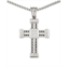 LEGACY for MEN by Simone I. Smith Mens Crystal Cross 24 Pendant Necklace in Stainless Steel