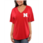 Spirit Jersey Womens Scarlet Nebraska Huskers Oversized T-shirt