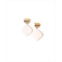 VUE by SEK Layered Dome + White Jade Earrings