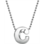 Alex Woo Little Letter by Initial Pendant Necklace in Sterling Silver