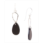 Barse Rose Sterling Silver and Genuine Onyx Drop Earrings