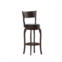 MERRICK LANE Tally 30 Classic Wooden Open Back Swivel Bar Height Pub Stool With Upholstered Padded Seat And Integrated Footrest