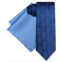 Steve Harvey Mens Ornate Royal Tie & Solid Pocket Square Set