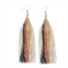 INK+ALLOY Camielle Abstract Stripe Beaded Fringe Earrings Mixed Metallic