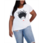 Hybrid Apparel Trendy Plus Size Butterfly Afro Hair Graphic T-Shirt