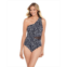 ShapeSolver by Penbrooke Womens ShapeSolver Mesh Inset One Shoulder One-Piece Swimsuit