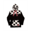Loungefly Mens and Womens Black Distressed Mickey and Friends Minnie Mouse Rocks The Dots Sherpa Pullover Hoodie