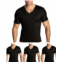 Mens Big & Tall Insta Slim 3 Pack Compression Short Sleeve V-Neck T-Shirts
