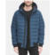 DKNY Mens Quilted Hooded Bomber Jacket