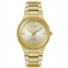 Caravelle Mens Diamond-Accent Gold-Tone Stainless Steel Bracelet Watch 40mm