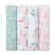 Aden by Aden + anais Baby Girls Printed Muslin Swaddles Pack of 4