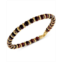 Esquire Mens Jewelry Red Tiger Eye Bead Bracelet in 14k Gold-Plated Sterling Silver