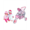 Lissi Dolls Twin Baby Dolls with Twin Jogger Stroller