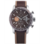 Strumento Marino Mens Chronograph Freedom Brown Perforated Silicone Strap Watch 45mm