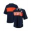 Touch Womens Navy and Orange Detroit Tigers Lead Off Notch Neck T-shirt
