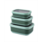 Lille Home Stainless Steel Food Containers Set of 3 470ML 900ML1.4L Dark Green