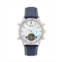Heritor Automatic Men Wilhelm Leather Watch - Navy/Silver 42mm