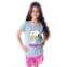 Peanuts Big Girls Pajamas Snoopy and Woodstock T-Shirt And Shorts Pajama Set