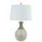 FANGIO LIGHTING 29.5 Earth Tones Cast Table Lamp with Woven Jute Neck and Designer Shade