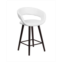 MERRICK LANE Plath 24 Inch Cappuccino Ultramodern Bar Counter Stool With Upholstered Seat