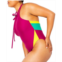 MIGA Swimwear Womens Mio Halter Color Block One Piece Swimsuit