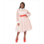 Unique Vintage Plus Size Pink & Red Flocked Hearts Tulle Swing Dress