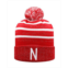 Top of the World Big Girls Scarlet Nebraska Huskers Shimmering Cuffed Knit Hat with Pom