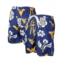 Wes & Willy Mens Navy West Virginia Mountaineers Floral Volley Logo Swim Trunks