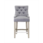 WestinTrends 24 Linen Fabric Tufted Buttons Upholstered Wingback Counter Stool