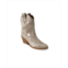 Womens Beige Leather Western Boots With Silver Splashes Calf By Bala Di Gala