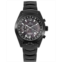 Abingdon Co. Katherine Womens Chronograph Black Ion Plated Stainless Steel Bracelet Watch 40mm