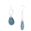 Barse Rose Sterling Silver and Genuine Azurite Drop Earrings