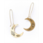 Matr Boomie Ruchi Crescent Moon Gold Dangle Earrings