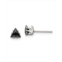 Chisel Stainless Steel Polished Black Triangle CZ Stud Earrings