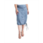 Standards & Practices Plus Size Modern Womens Denim Tencel Adjustable Hem Skirt
