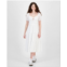 Kingston Grey Juniors Textured Puff-Sleeve Tiered Midi Dress
