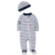 Little Me Baby Boys Sports Footed Coverall and Hat 2 Piece Set