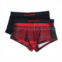 Papi Mens Brazilian Cut Plaid And Solid Underwear Trunks (2 Pack)