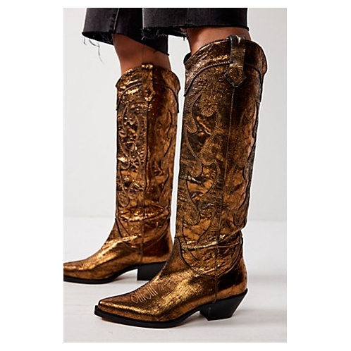 FreePeople Moody Metallic Cowboy Boots