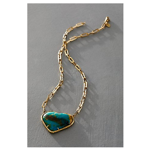 FreePeople Elisabeth Bell Turquoise Love Necklace