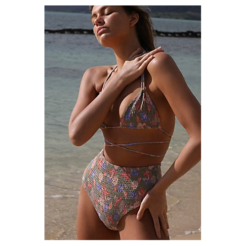 FreePeople Acacia Seychelles Smocked Bikini Bottoms