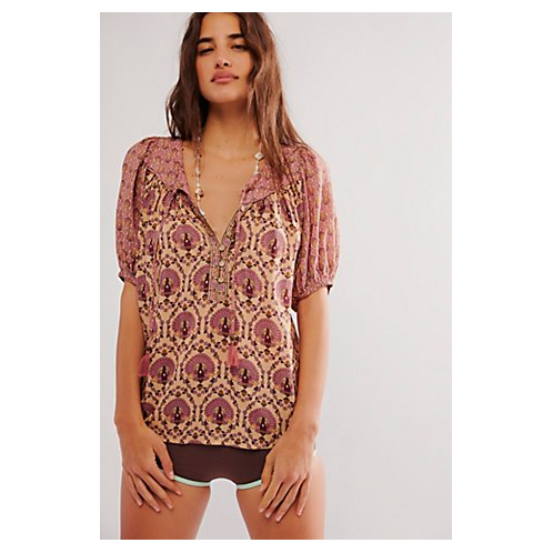 FreePeople Spell Chateau Short-Sleeve Blouse
