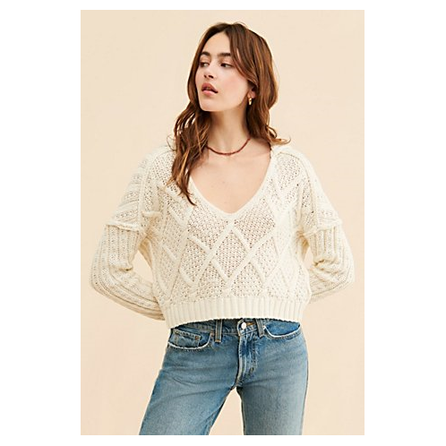 FreePeople Traveler Cable Pullover